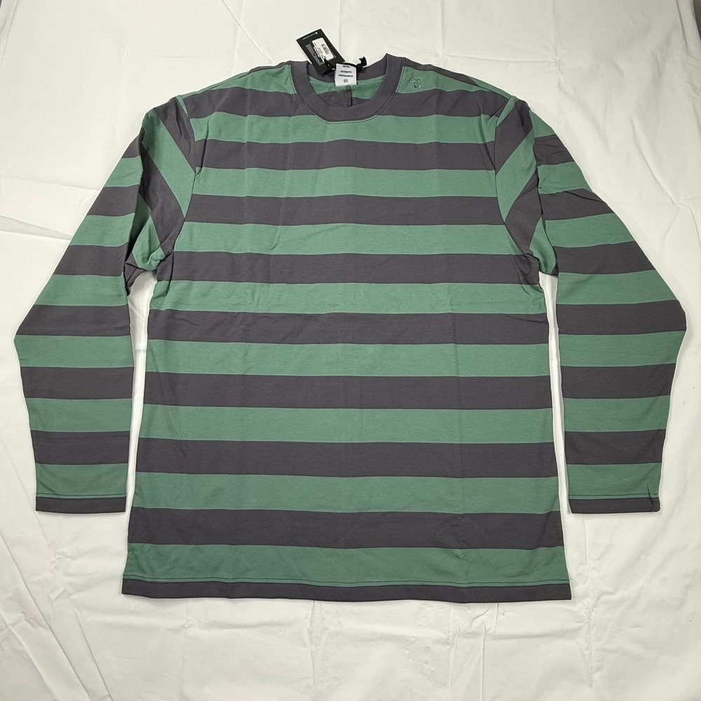 Clottee by Clot Mens Green Grey Striped Long Sleeve T-Shirt XXL New with Tags